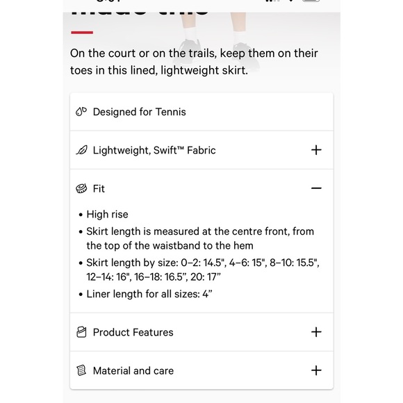❤️LULULEMON HIGH RISE COURT RIVAL SKIRT/SKORT TALL-MAUVE MULTI-10❤️ - Picture 13 of 16